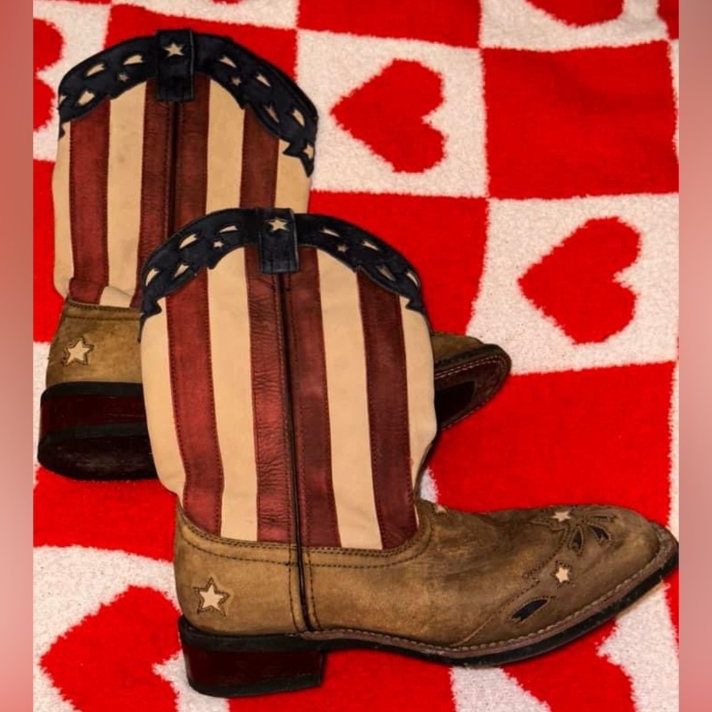 American flag Laredo cowboy boots